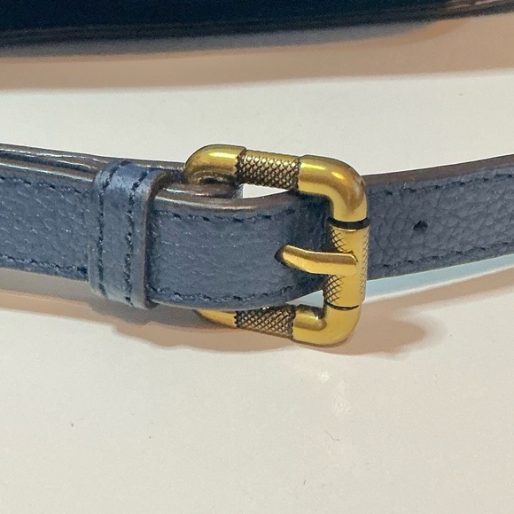 orYANY Boho Blue Pebbled Leather & Croc Embossed Crossbody Bag NWOT Retail $398 - Picture 12 of 16